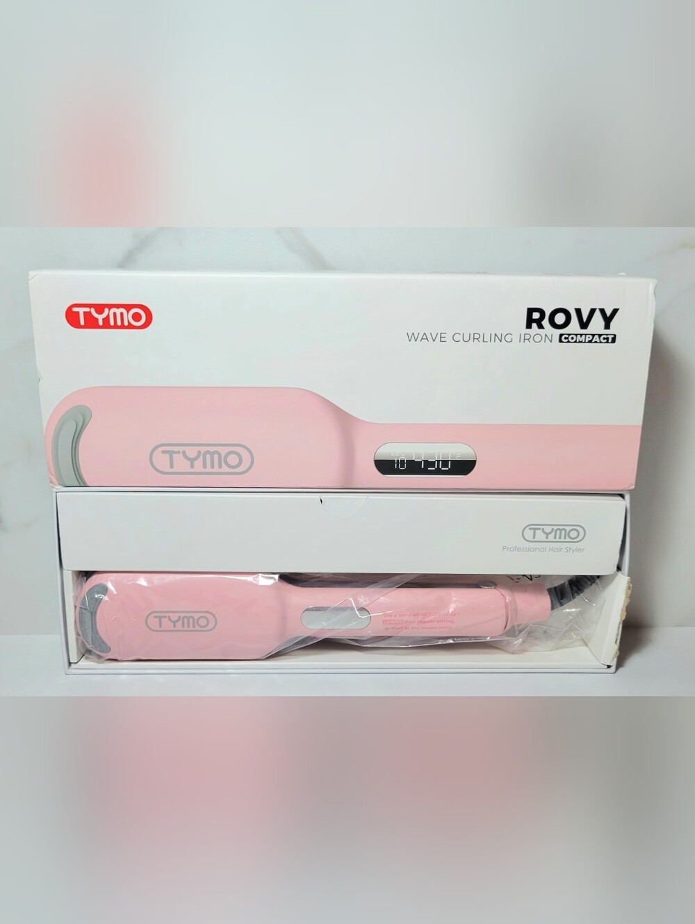 TYMO Rovy Compact Waver Curling Iron Pink Size 1 Inch